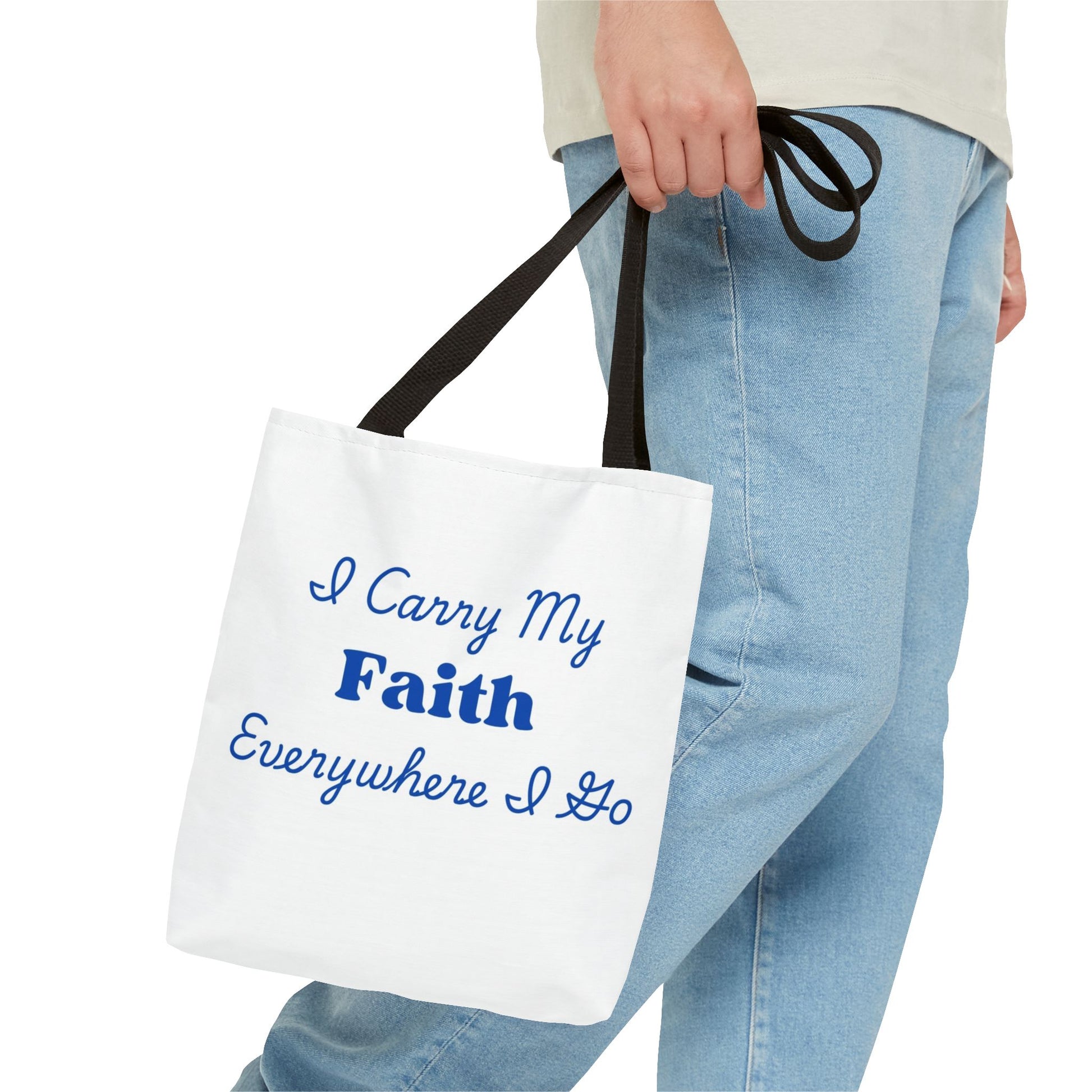 Faith Inspirational Tote Bag, Faith Bag for Church, Motivational Gifts, Everyday Use, Christian Tote, Eco-Friendly Shopping Bag