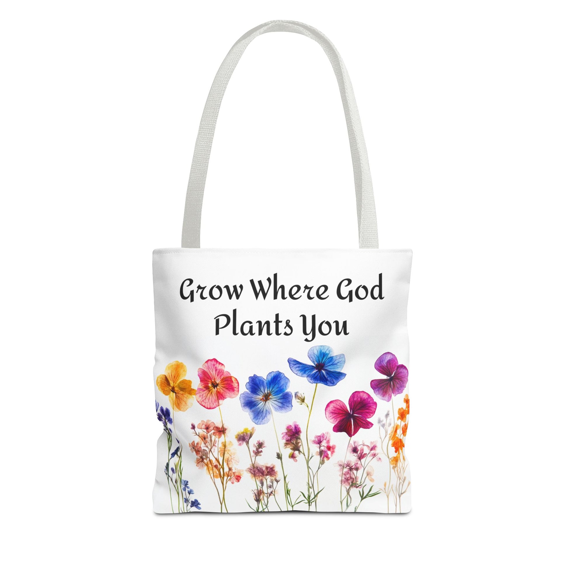 Floral Christian Tote Bag - Inspirational Women's Carry-All