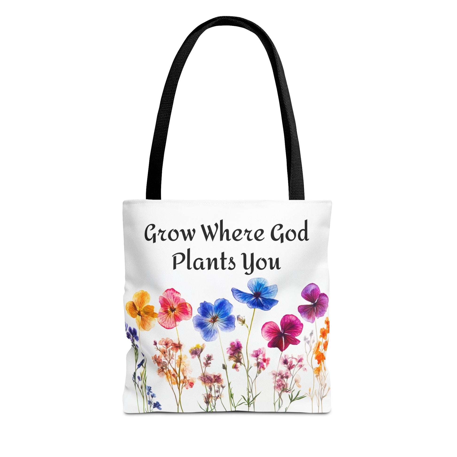 Floral Christian Tote Bag - Inspirational Women's Carry-All
