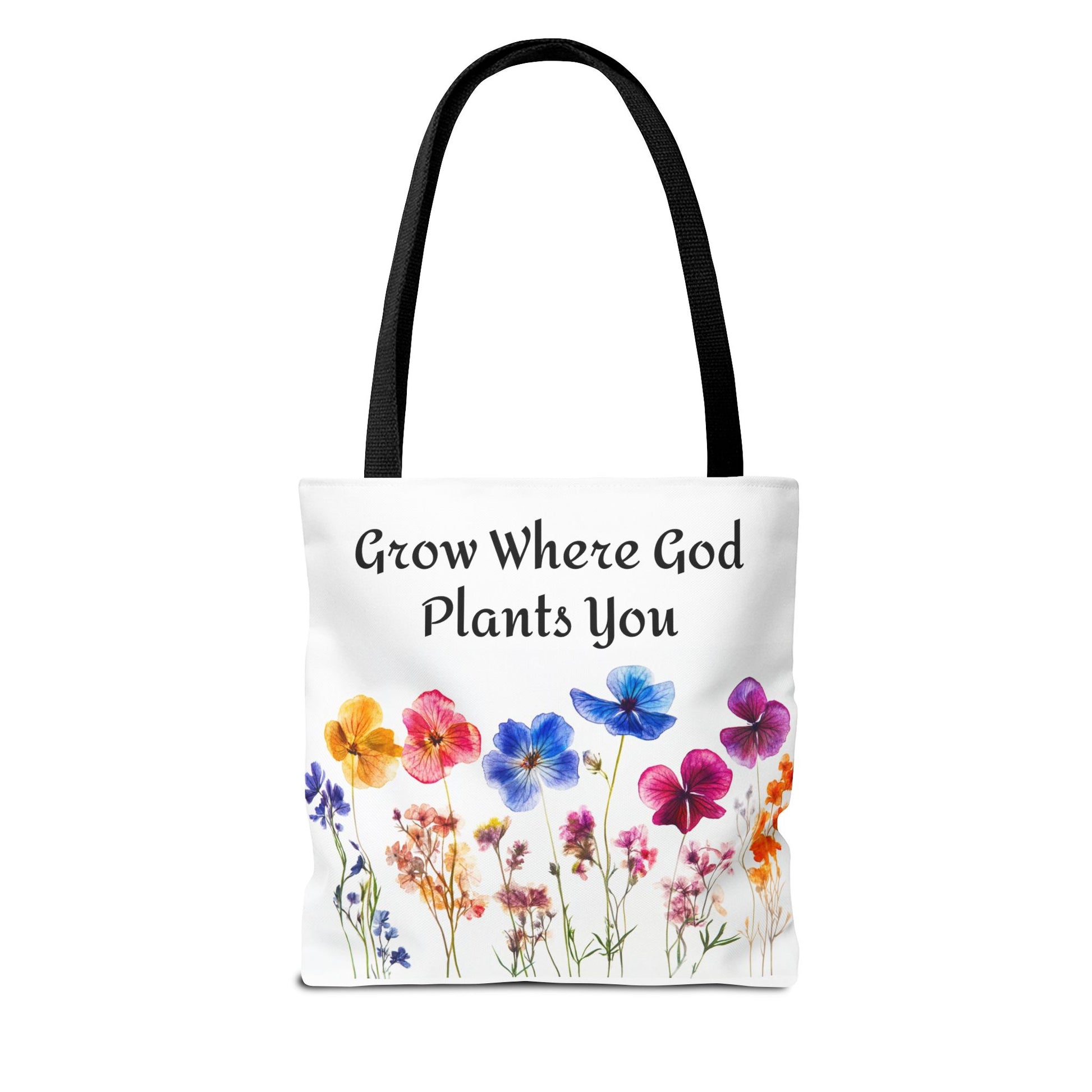 Floral Christian Tote Bag - Inspirational Women's Carry-All