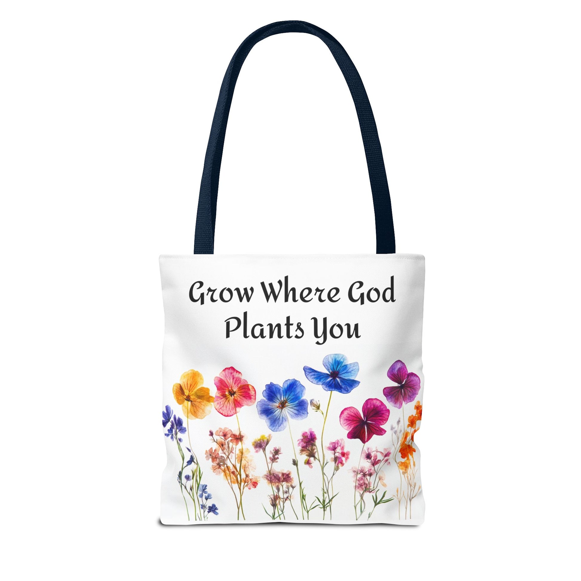 Floral Christian Tote Bag - Inspirational Women's Carry-All