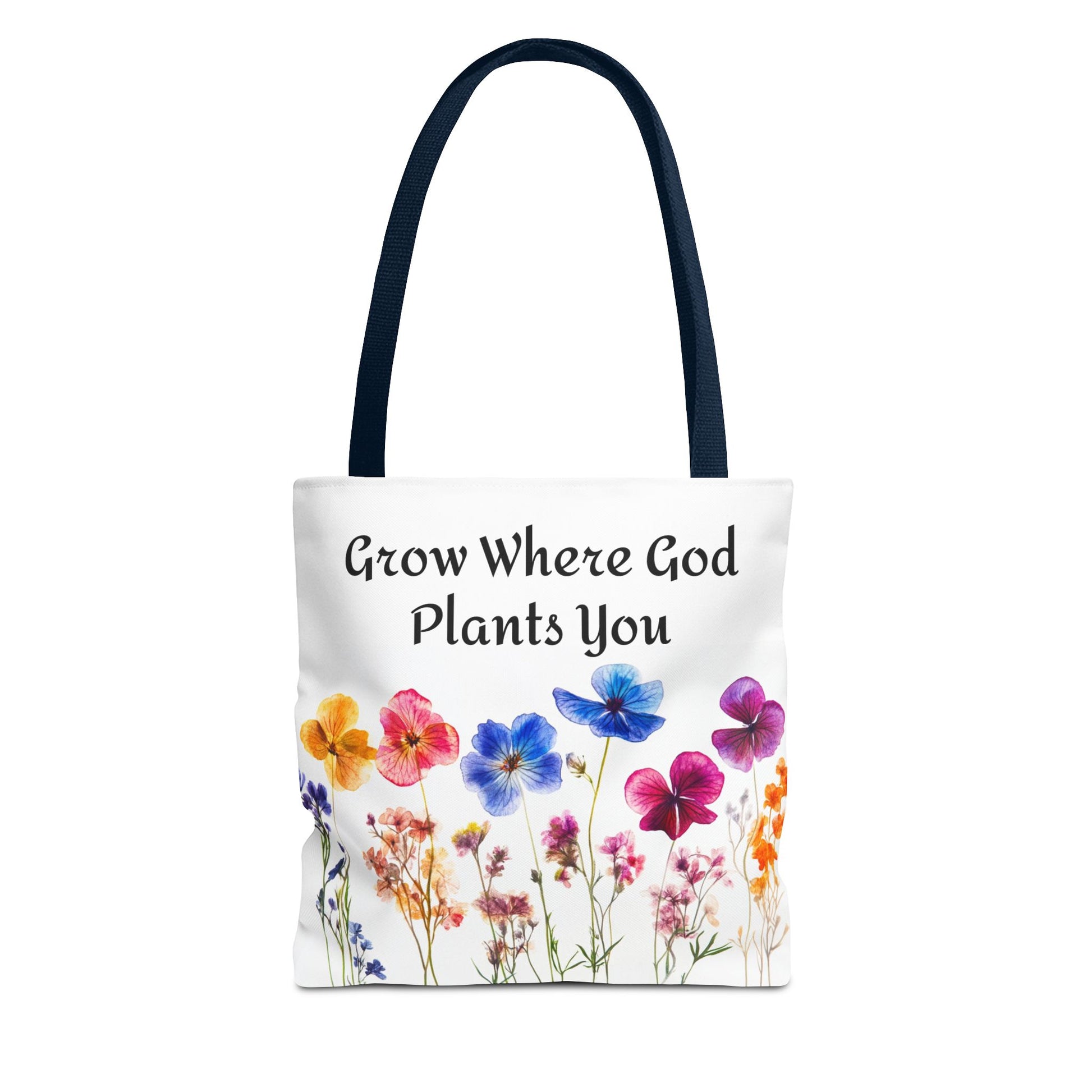 Floral Christian Tote Bag - Inspirational Women's Carry-All