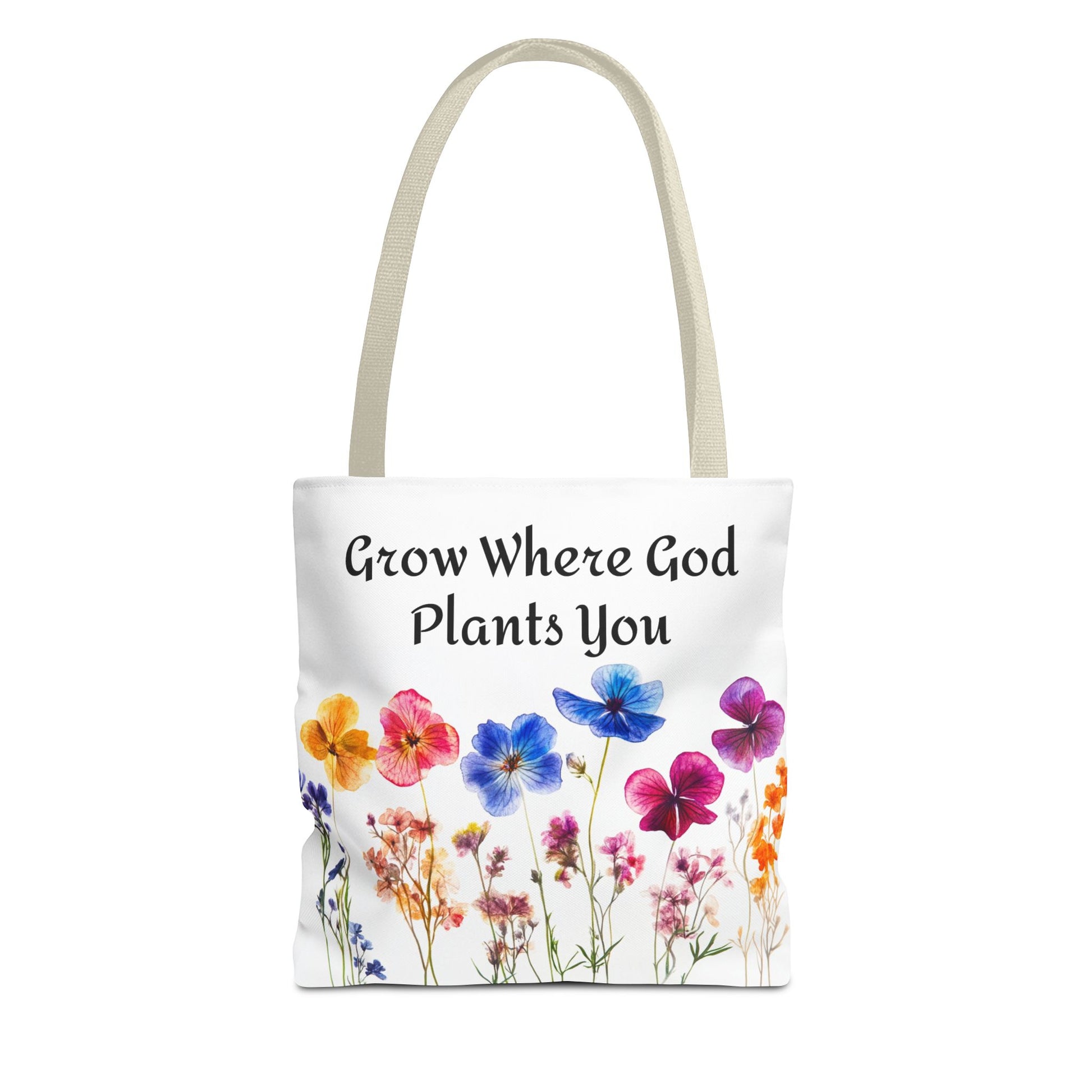 Floral Christian Tote Bag - Inspirational Women's Carry-All