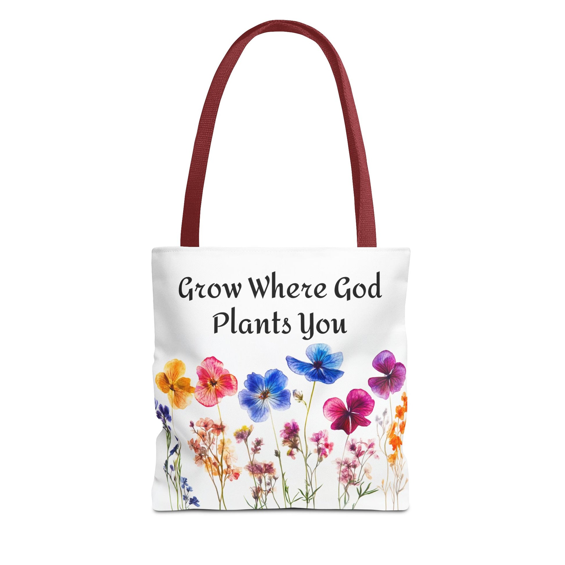 Floral Christian Tote Bag - Inspirational Women's Carry-All