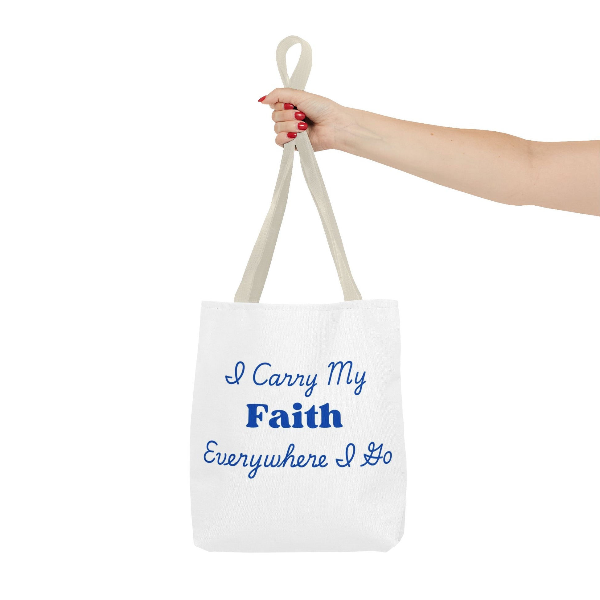 Faith Inspirational Tote Bag, Faith Bag for Church, Motivational Gifts, Everyday Use, Christian Tote, Eco-Friendly Shopping Bag
