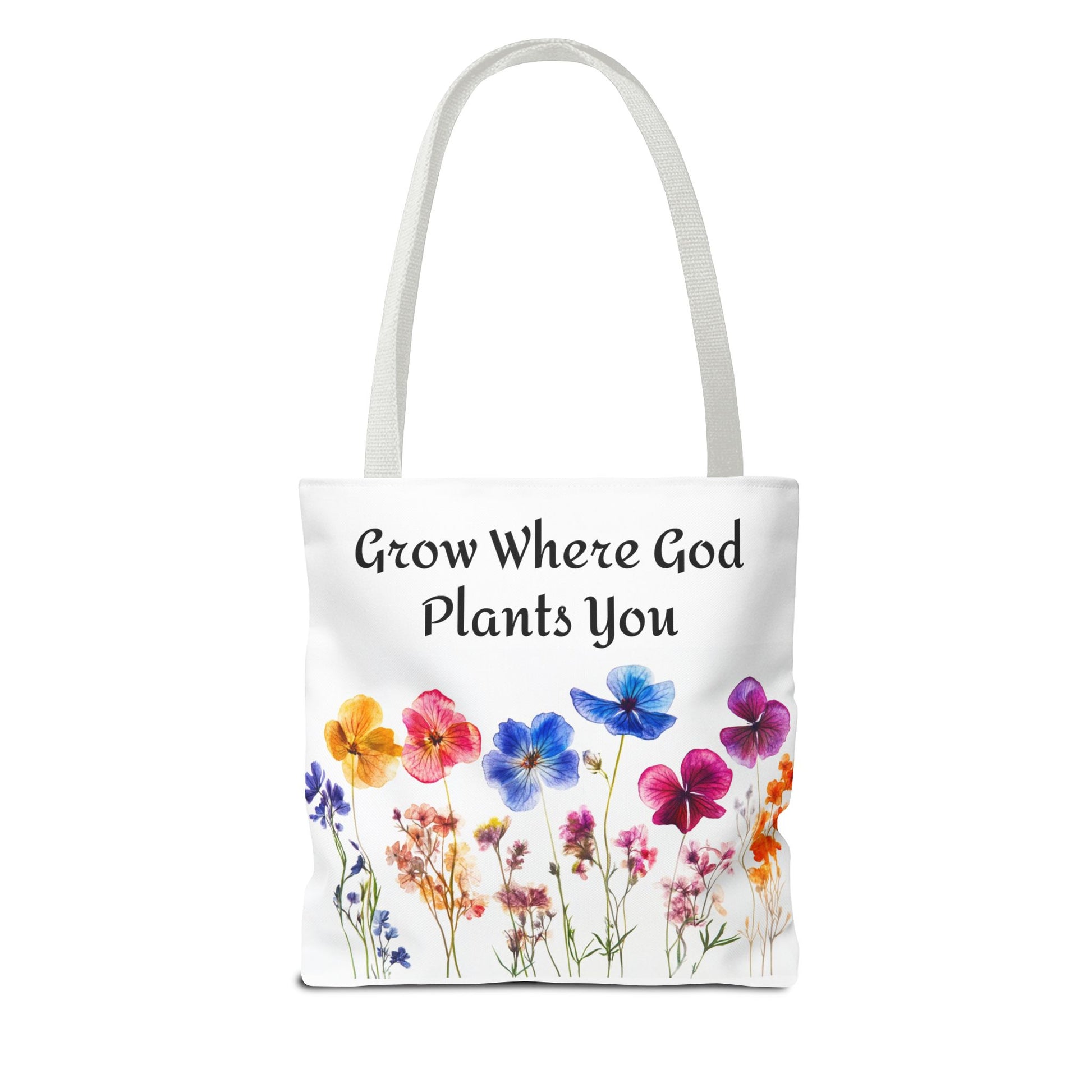 Floral Christian Tote Bag - Inspirational Women's Carry-All
