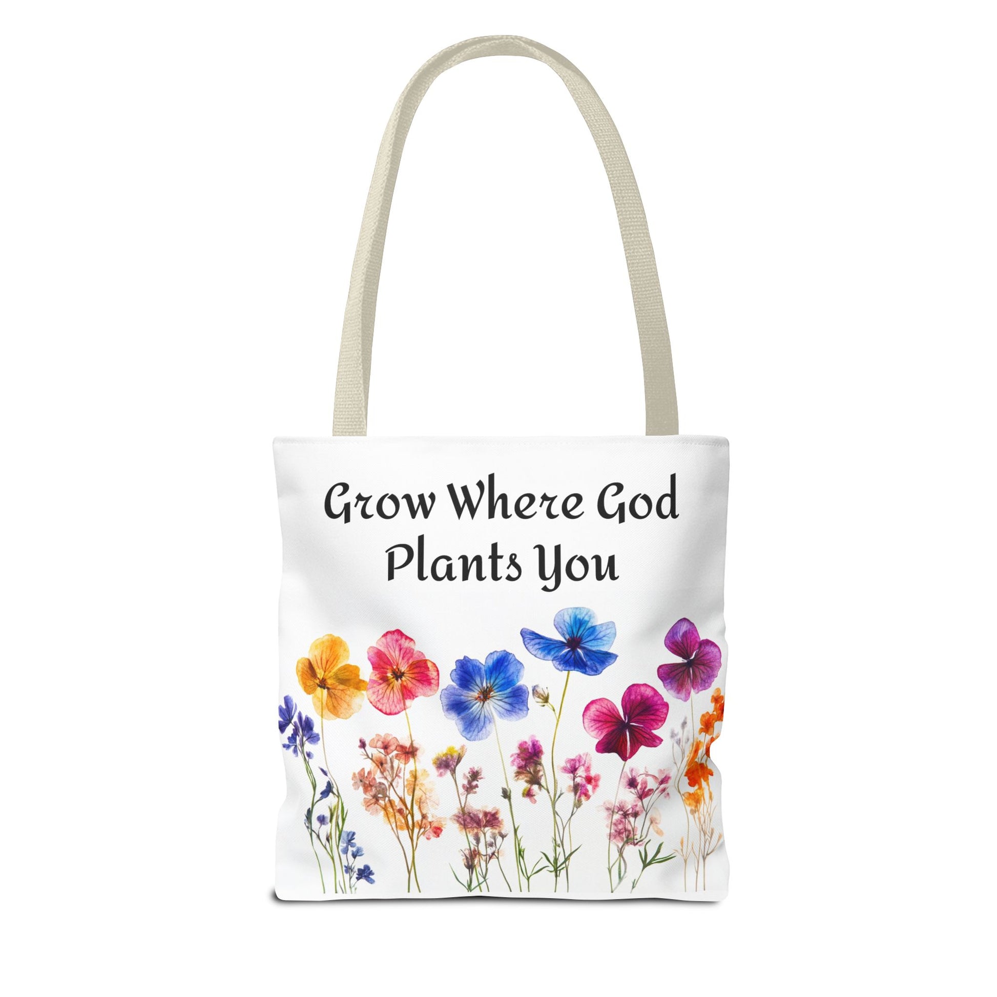Floral Christian Tote Bag - Inspirational Women's Carry-All