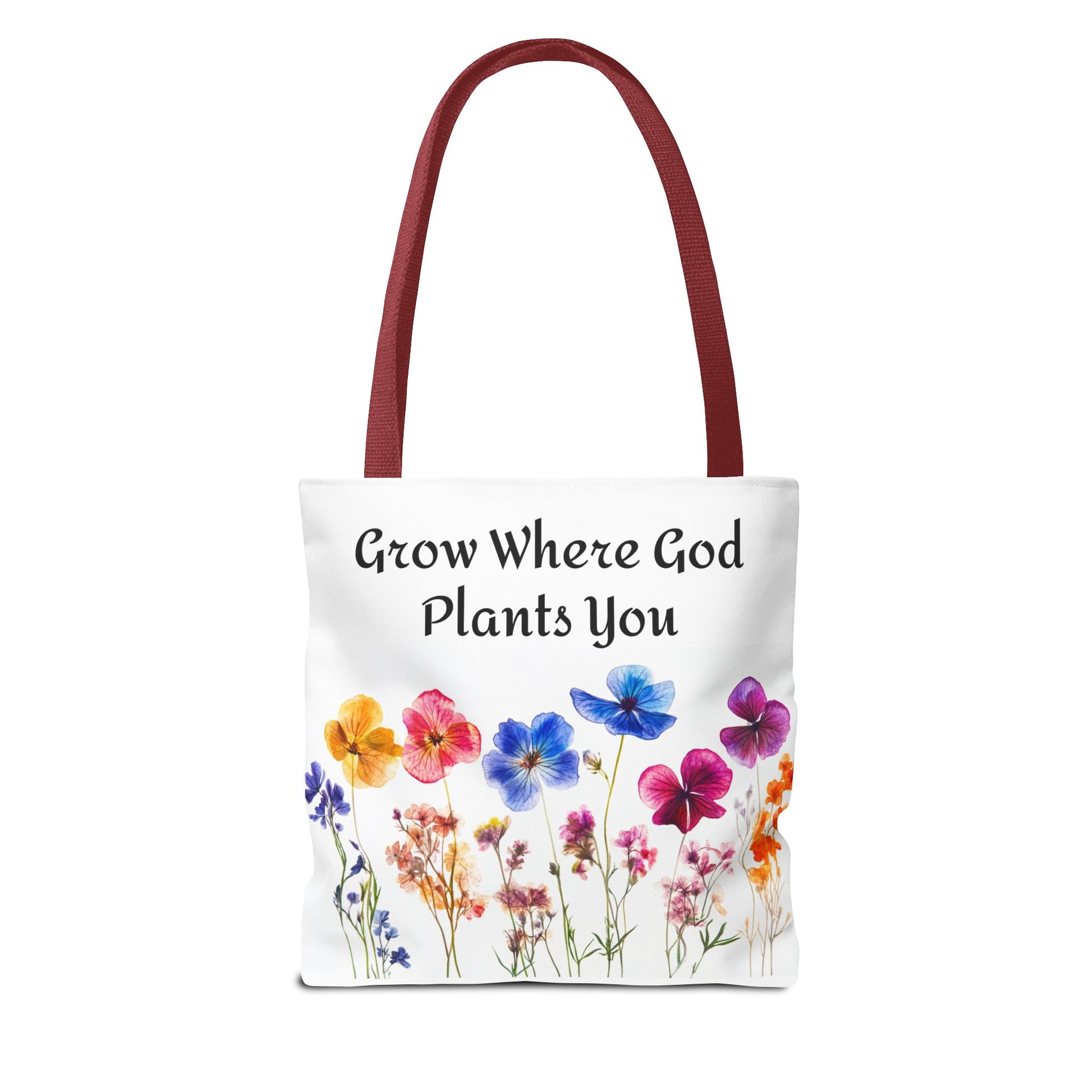 Floral Christian Tote Bag - Inspirational Women's Carry-All