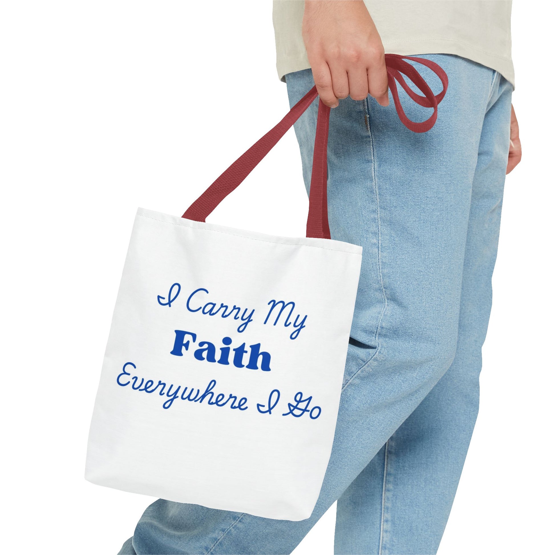 Faith Inspirational Tote Bag, Faith Bag for Church, Motivational Gifts, Everyday Use, Christian Tote, Eco-Friendly Shopping Bag