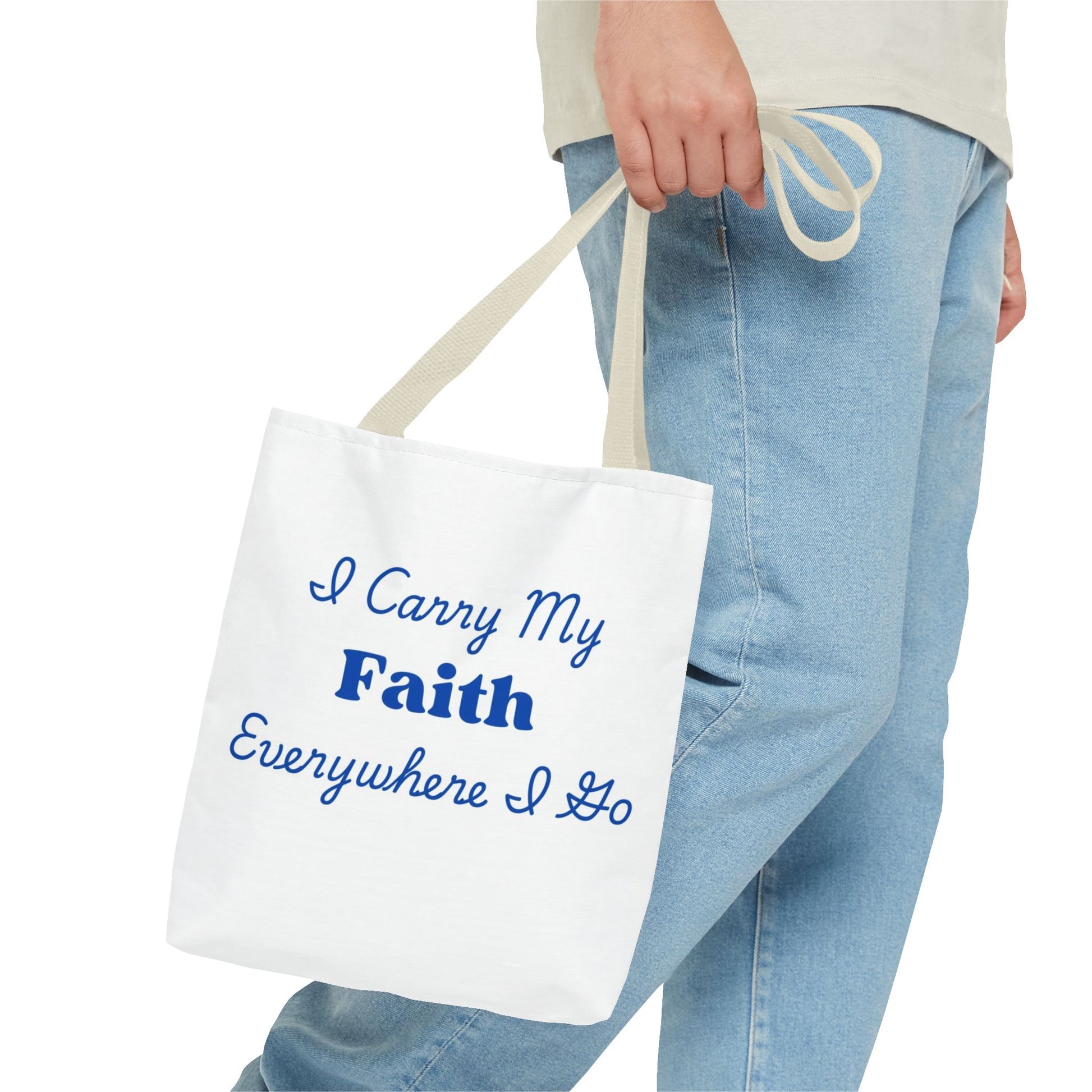 Faith Inspirational Tote Bag, Faith Bag for Church, Motivational Gifts, Everyday Use, Christian Tote, Eco-Friendly Shopping Bag