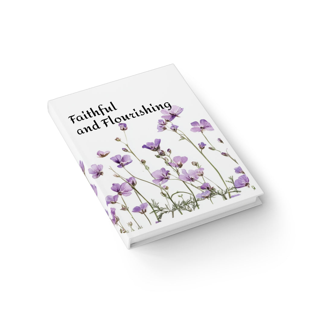 Faithful and Flourishing Journal - Gratitude Notebook, Religious Diary, Christian Blank Book, Inspirational Writing Pad, Prayer Journal