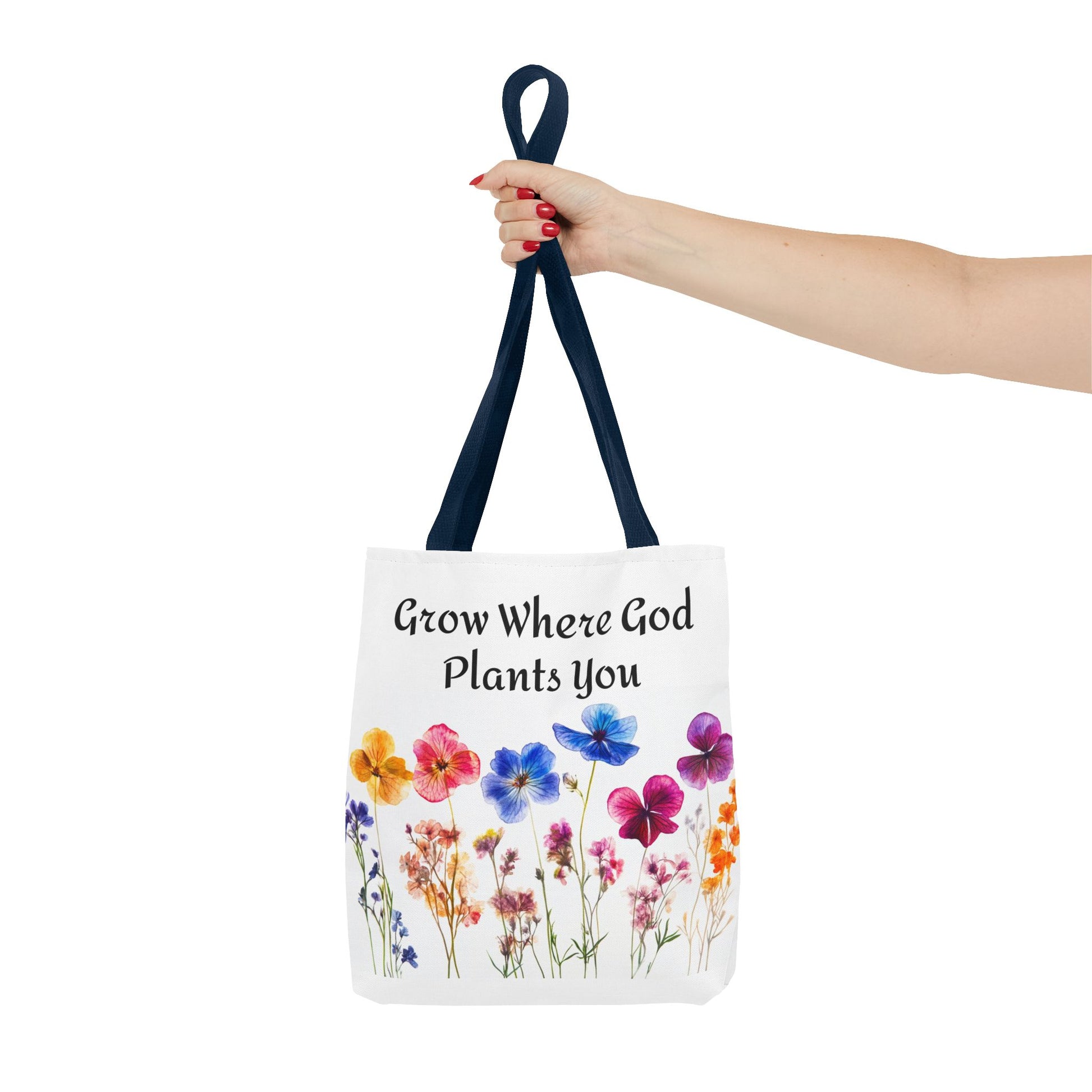 Floral Christian Tote Bag - Inspirational Women's Carry-All