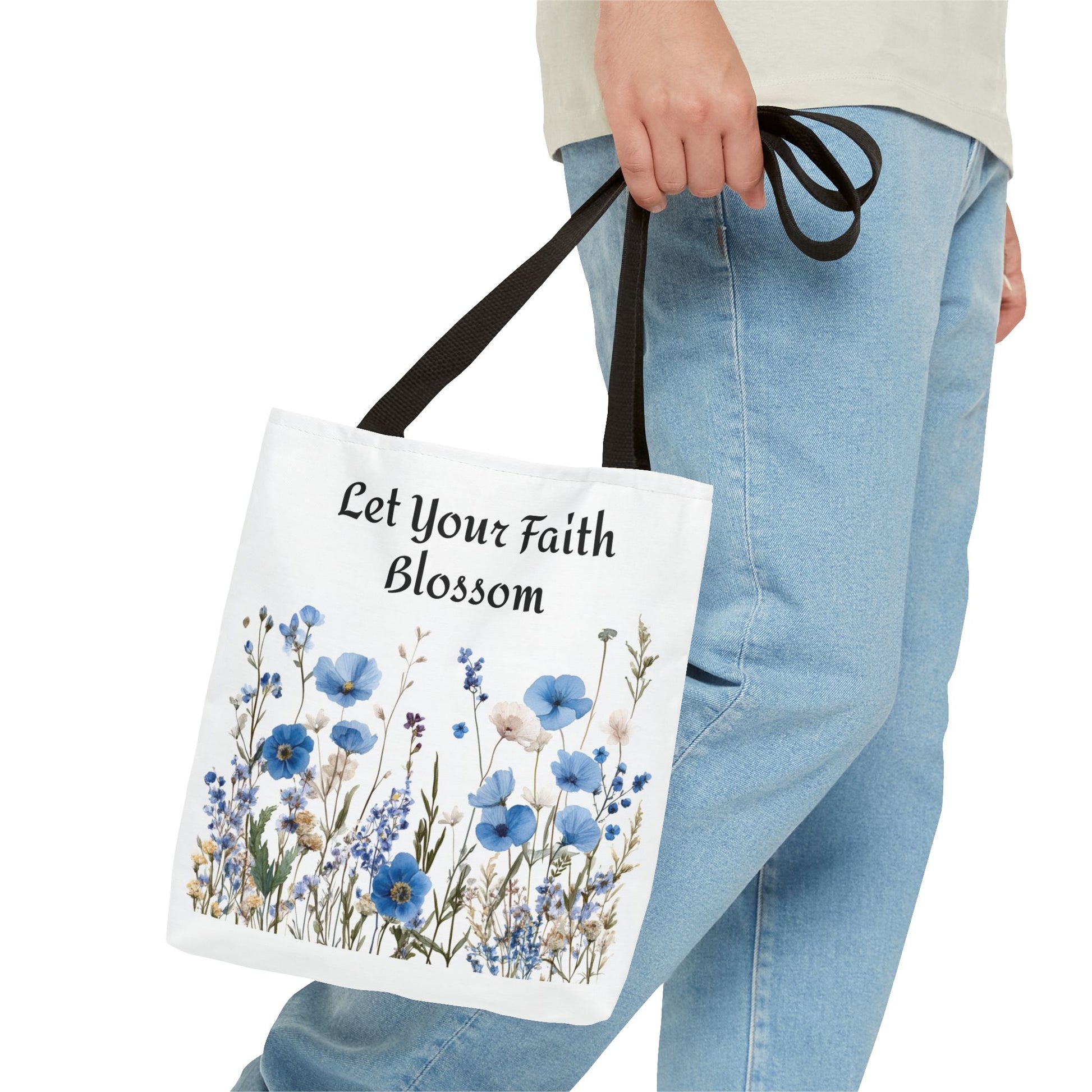 Floral Tote Bag, Grow Faith