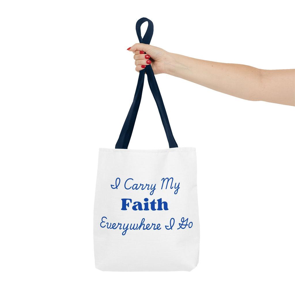 Faith Inspirational Tote Bag, Faith Bag for Church, Motivational Gifts, Everyday Use, Christian Tote, Eco-Friendly Shopping Bag
